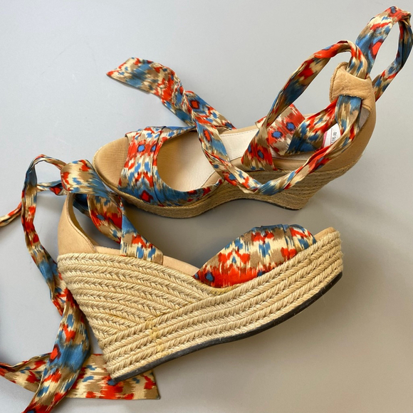 UGG Espadrille Wedge Sandals Women’s 6 Summer Boho Revival Elevated Southwest - Picture 9 of 13